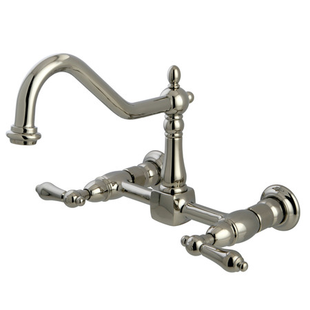 HERITAGE KS1246AL 2-Handle 8-Inch Wall Mount Kitchen Faucet KS1246AL